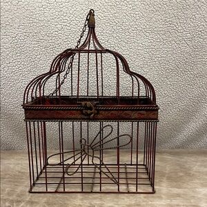 Vintage Red Decorative Birdcage
